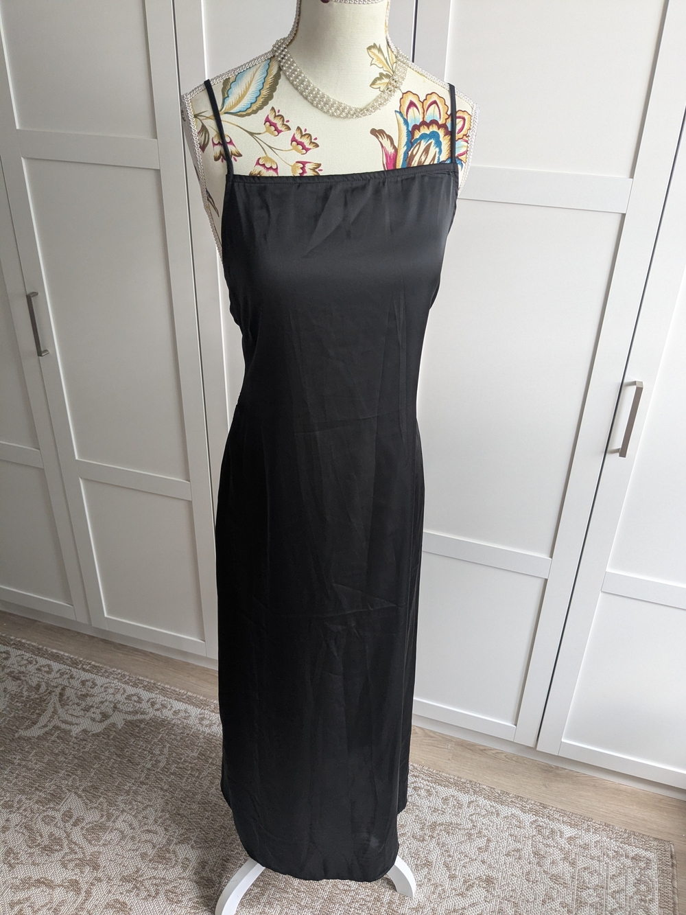 Streetwear Society Black Maxi Slip Dress